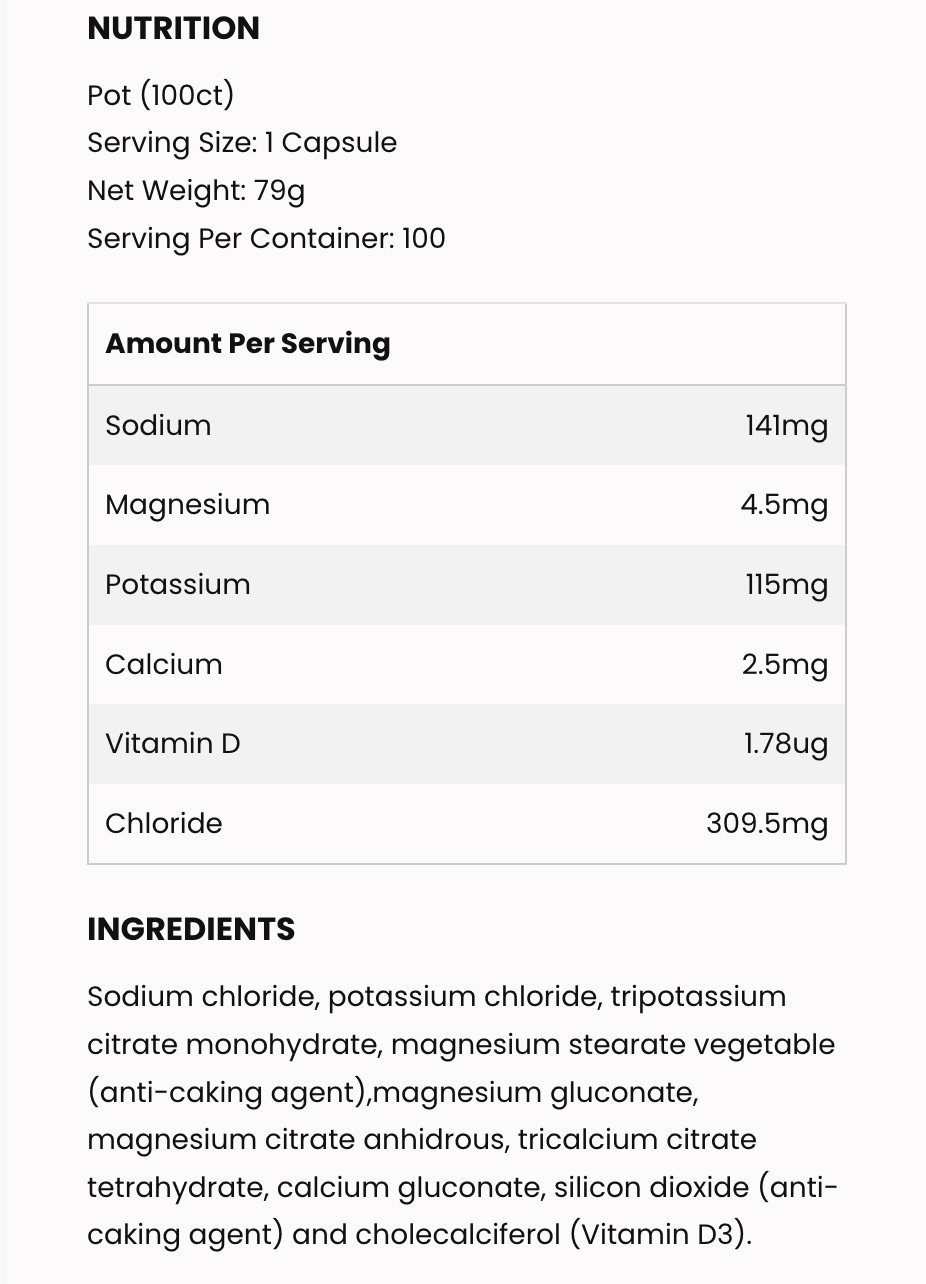 226ERS Salts Electrolytes Pot