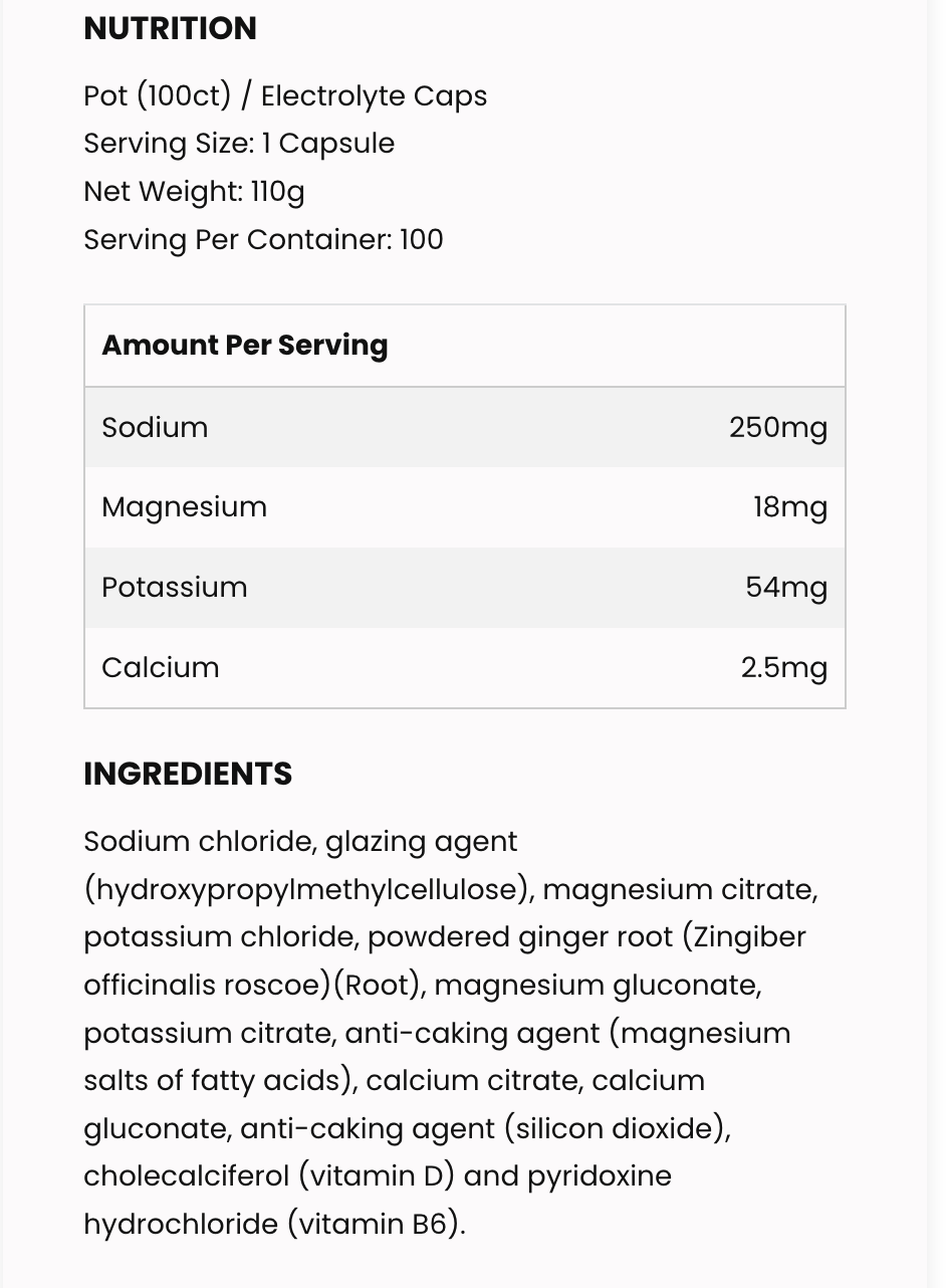 226ERS SUB-9 Salts Electrolyte Caps
