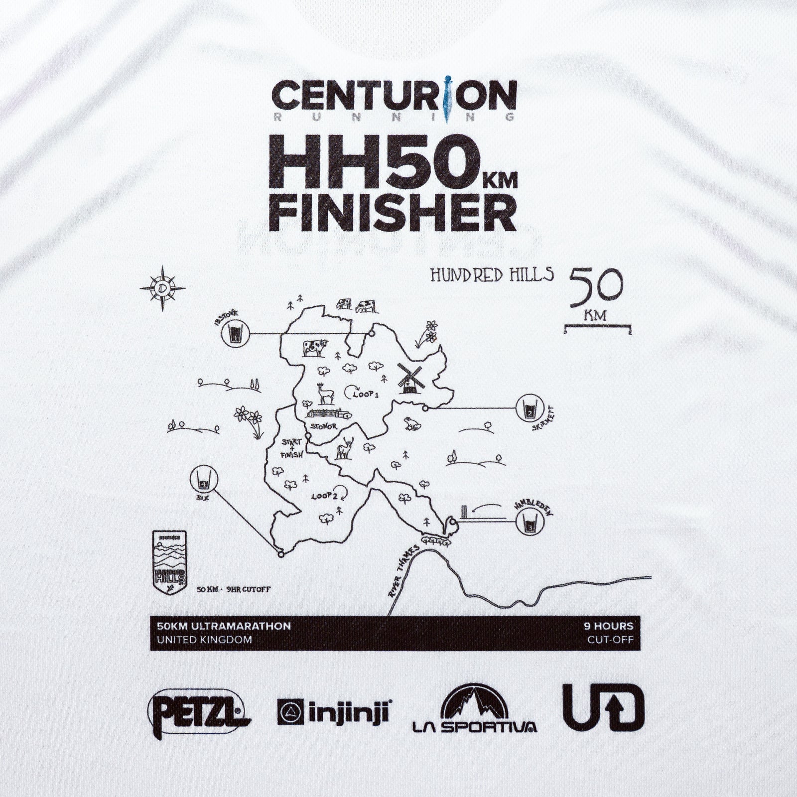 NEW Centurion Running Hundred Hills 50km Finisher Tee