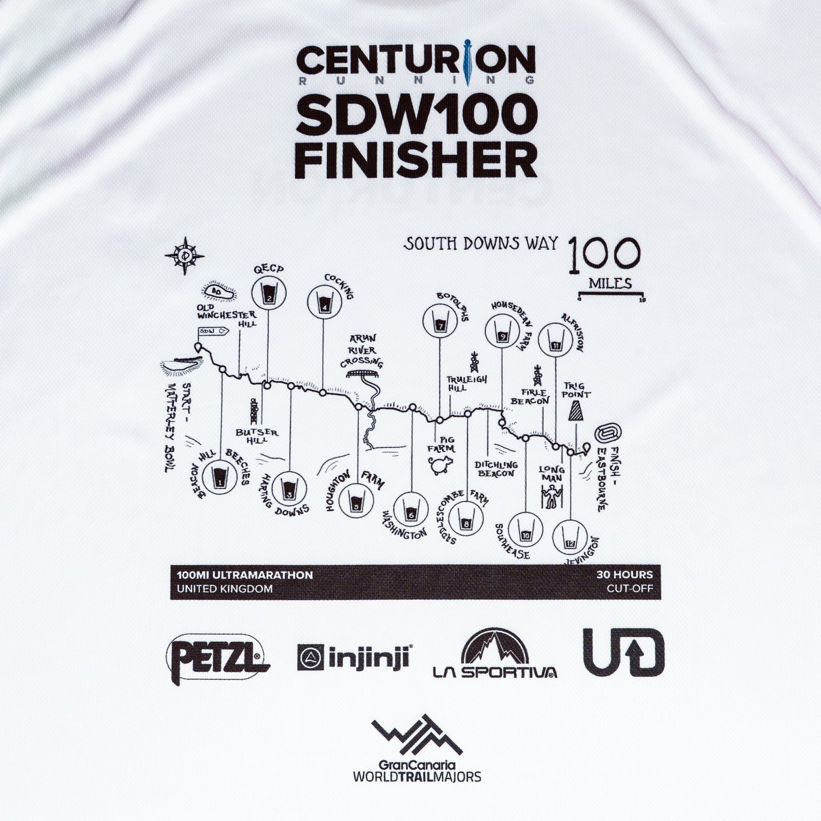 Centurion Running South Downs Way 100 Finisher Tee NEW