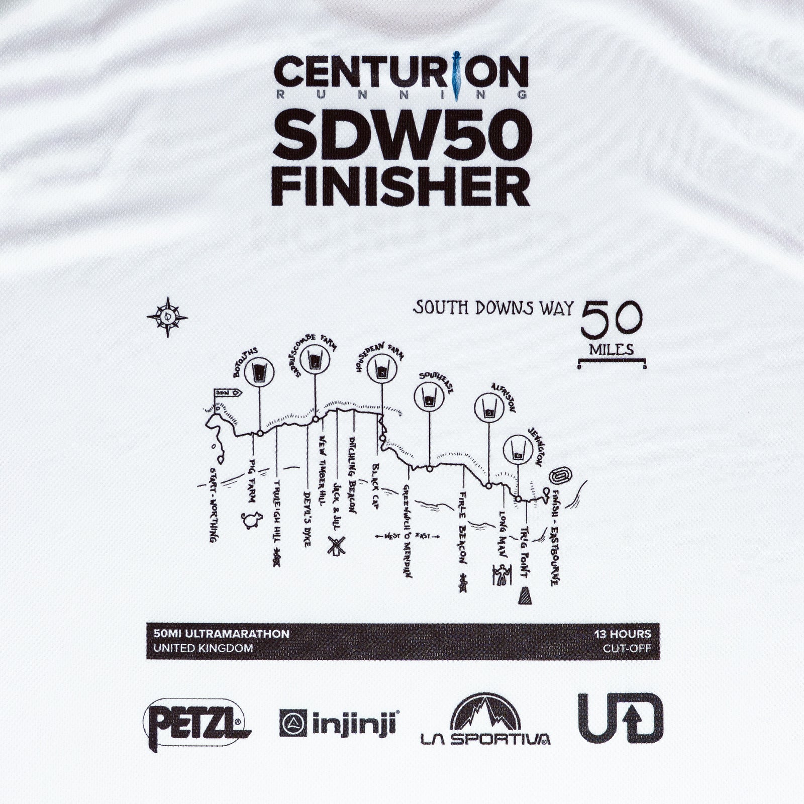 Centurion Running South Downs Way 50 Finisher Tee NEW