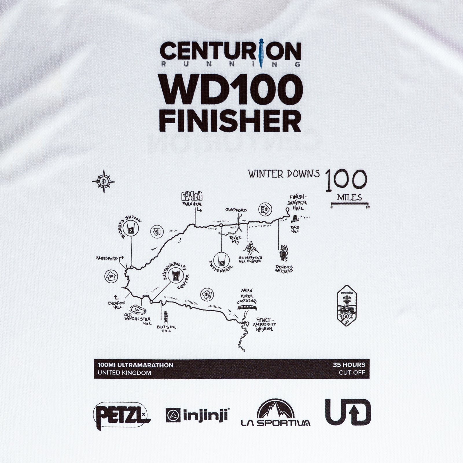NEW Centurion Running Winter Downs 100 Finisher Tee