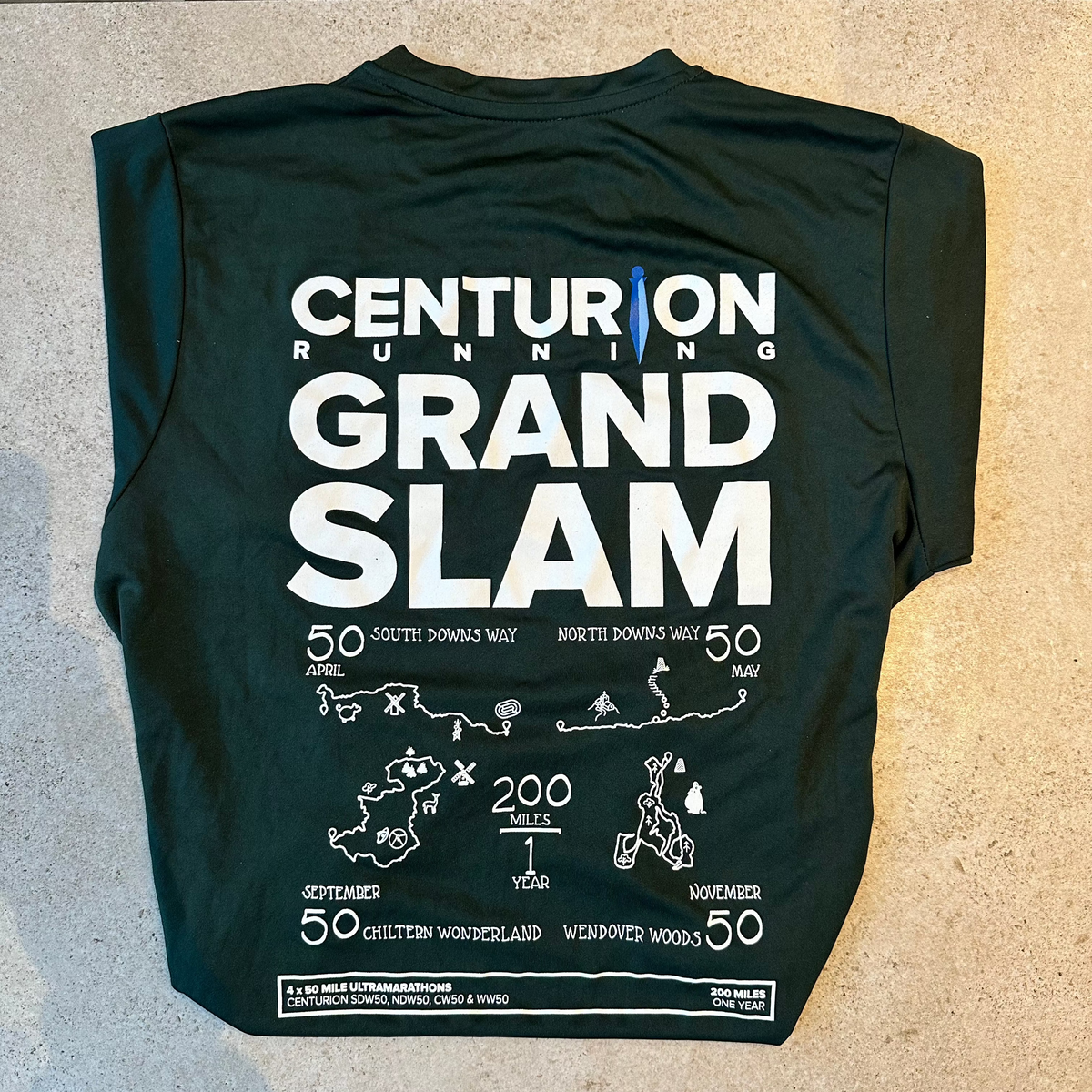 Centurion Running 50 Mile Grand Slam Finisher Tee