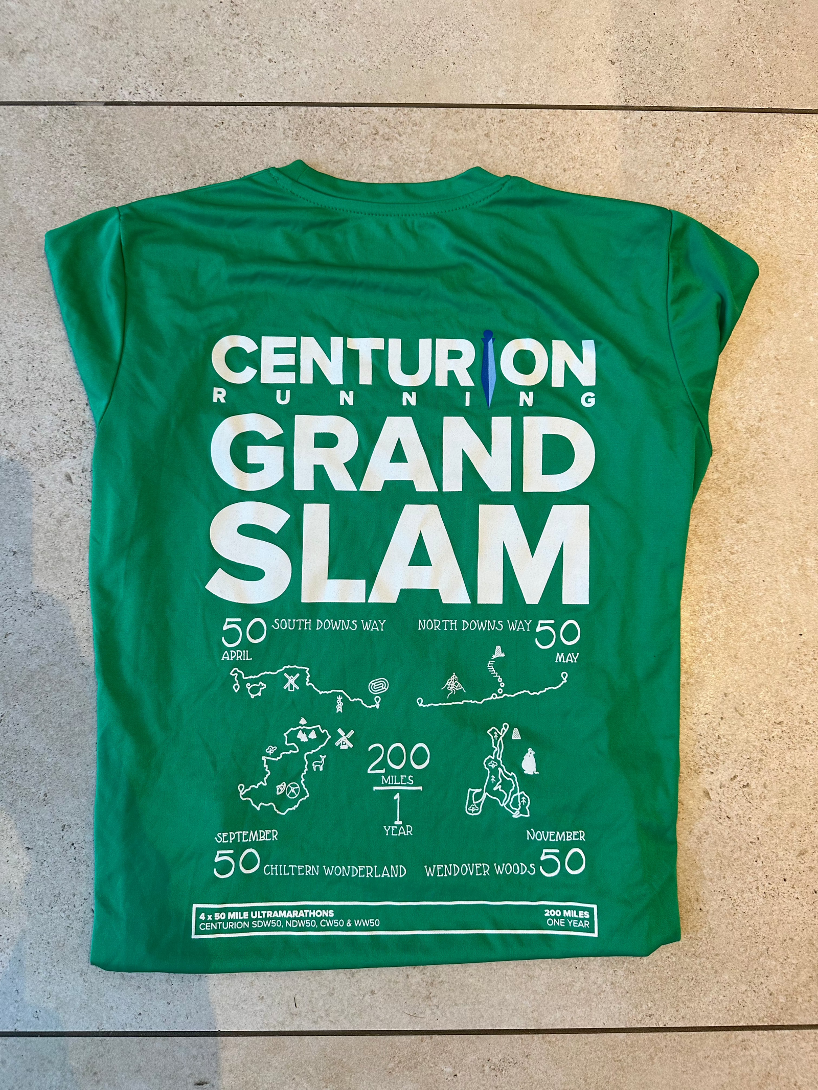 Centurion Running 50 Mile Grand Slam Finisher Tee