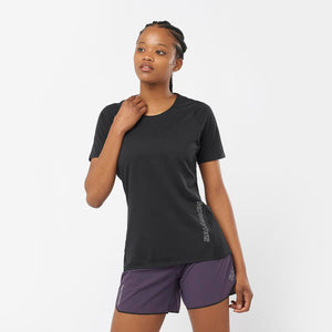 Salomon Sense Aero SS Tee Womens AW23 - Black