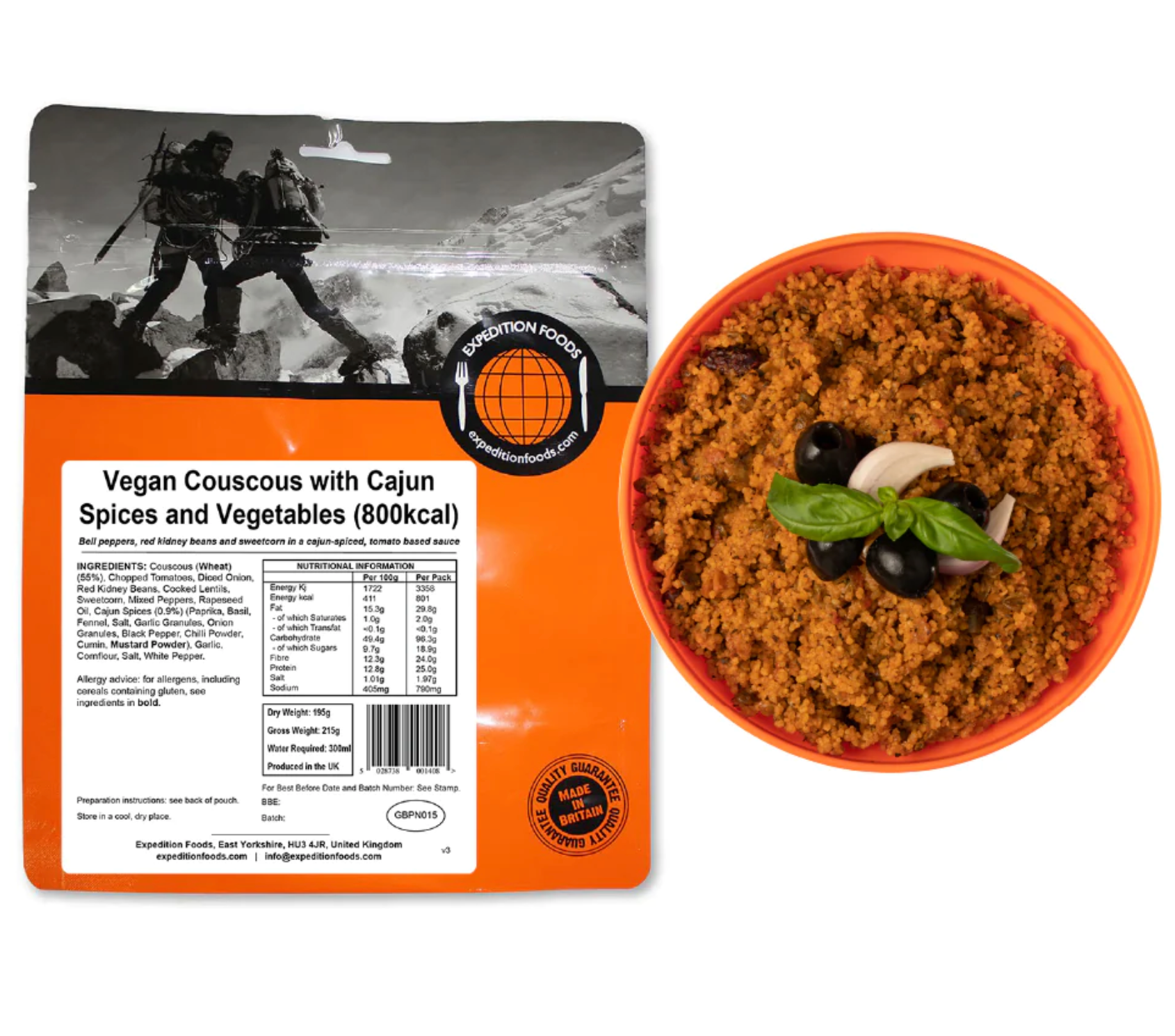 Expedition Foods Vegan Couscous with Cajun Spices 800KCAL