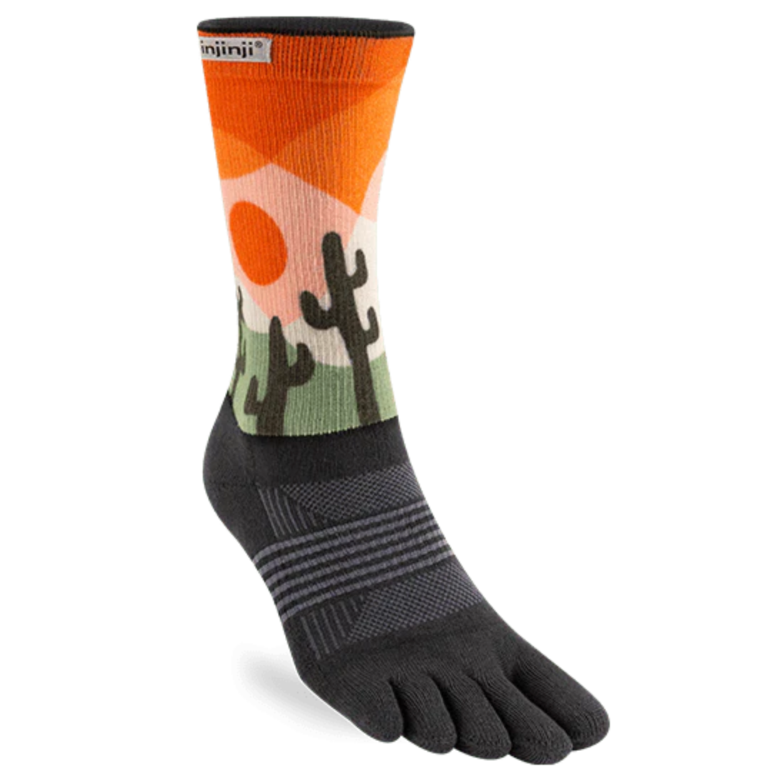 Injinji Trail Socks Crew (Womens) Sunrise