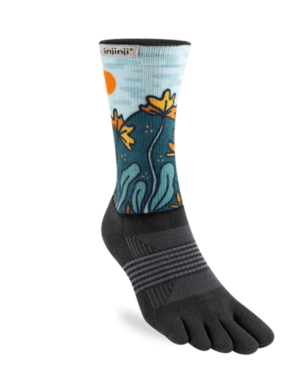 Injinji Trail Socks Crew (Womens) Poppy