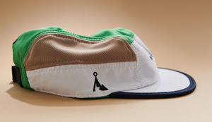 Vaga Club Cap - White/ Camel/ Lime Green
