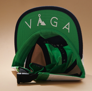 Vaga Club Cap - White/ Camel/ Lime Green