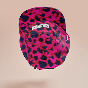 Vaga Limited Edition Patterned cap - Neon Pink/ Flame Red/ Navy
