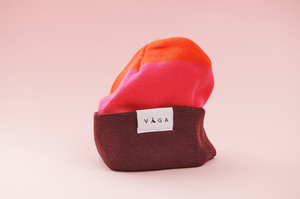 Vaga Casual Beanie - Bordo/ Pink/ Orange