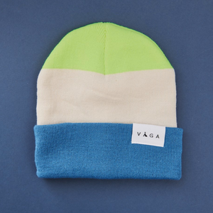 Vaga Casual Beanie - Bright Blue/Grey/Navy/Neon Yellow
