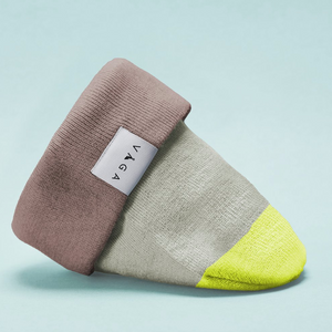 Vaga Casual Beanie - Taupe/Grey/Navy/Neon Yellow