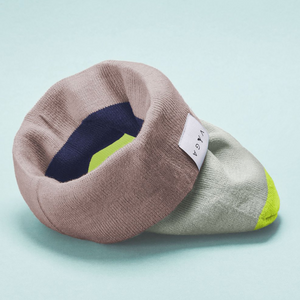 Vaga Casual Beanie - Taupe/Grey/Navy/Neon Yellow