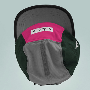 Vaga Club Cap - Moss Green/Mid Grey/Poster Pink