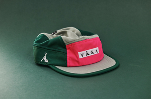 Vaga Club Cap - Moss Green/Mid Grey/Poster Pink