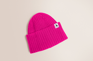 Vaga Ribbed Beanie -  Poster Pink