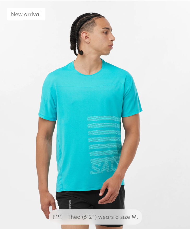 Salomon Sense Aero SS Tee Mens SS24 Peacock Blue