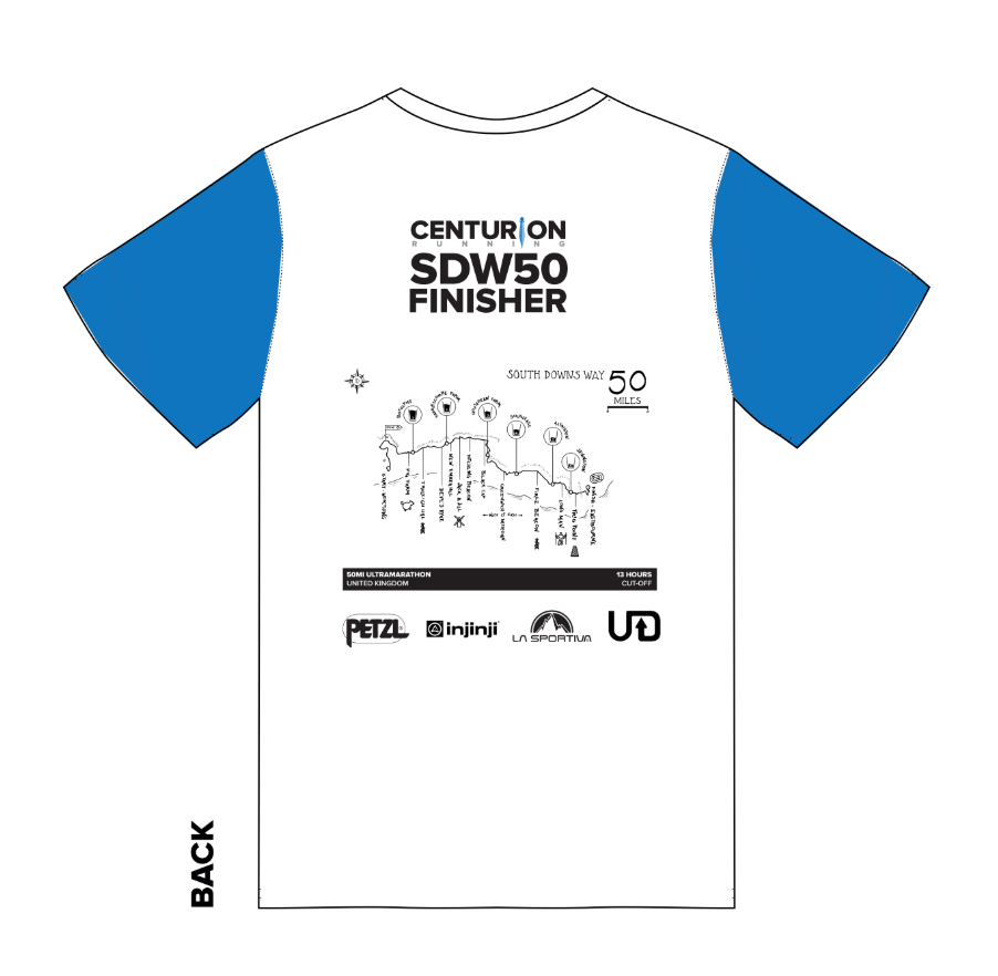 Centurion Running South Downs Way 50 Finisher Tee 2025