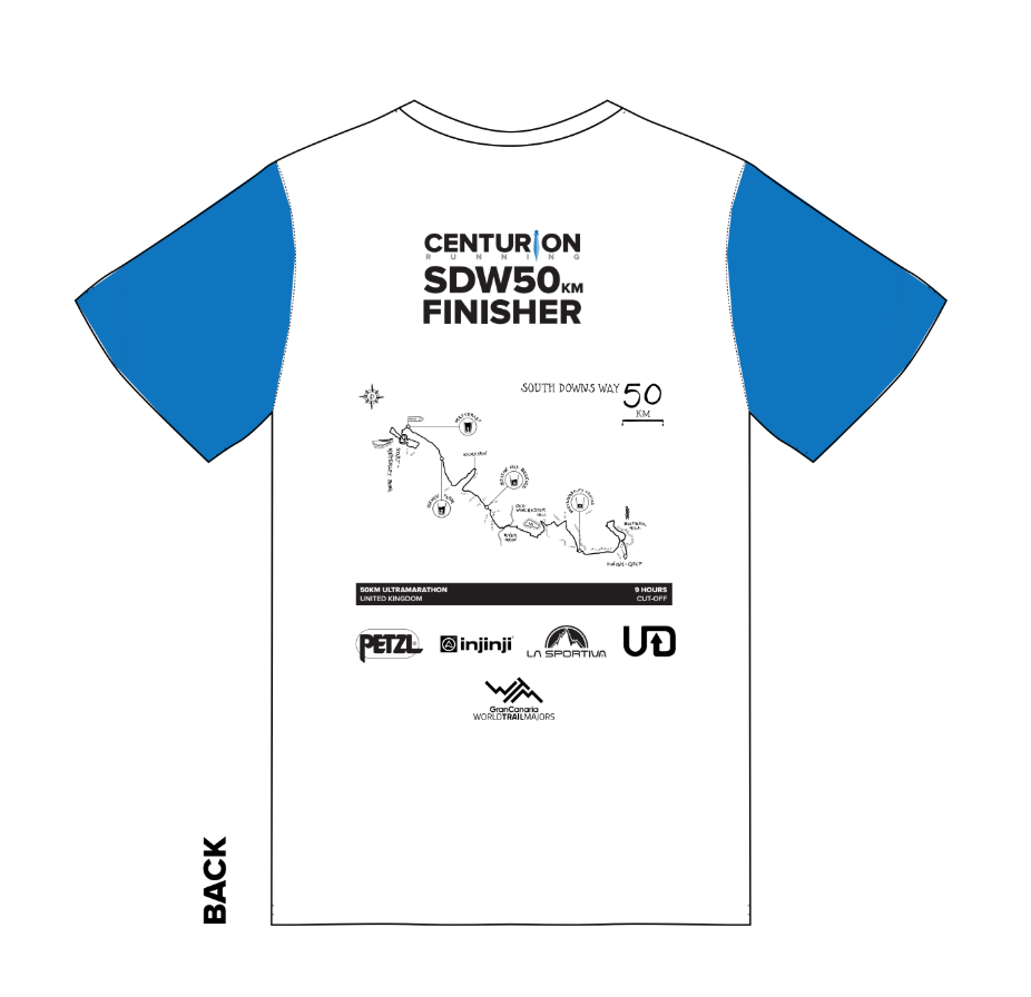 Centurion Running South Downs Way 50km Finisher Tee 2025
