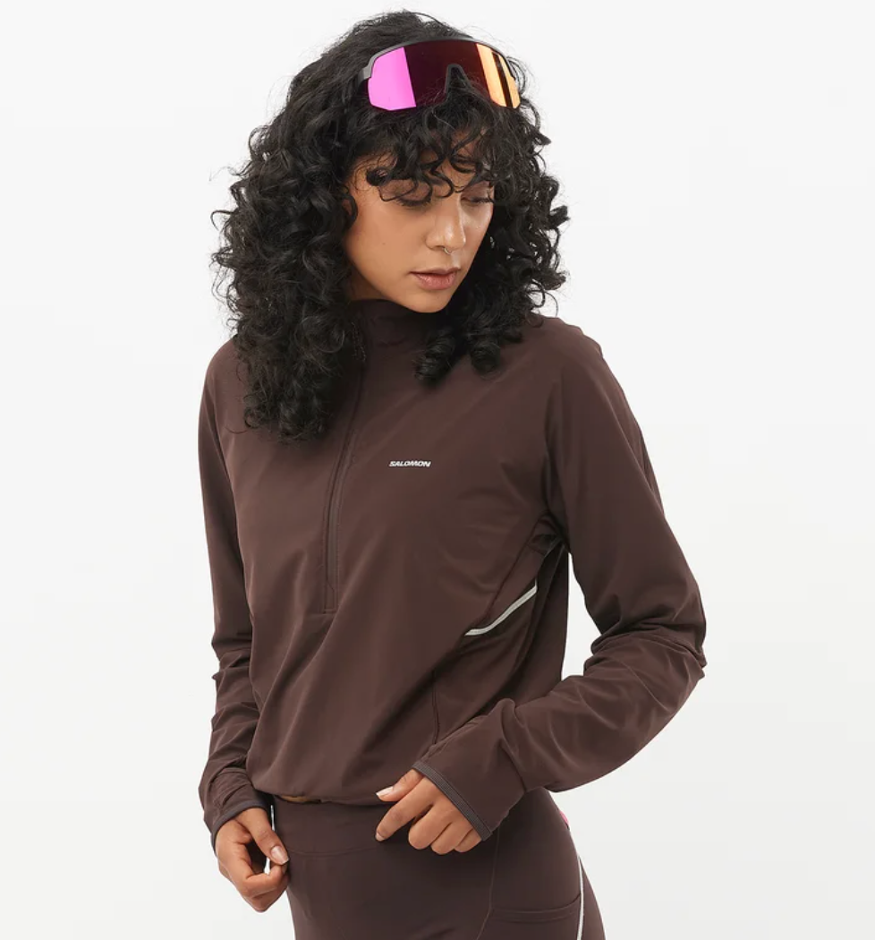 Salomon Sense Aero Hybrid Cropped Midlayer Womens