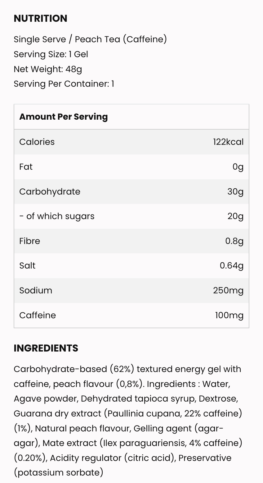 Naak BOOST Energy gels 30g
