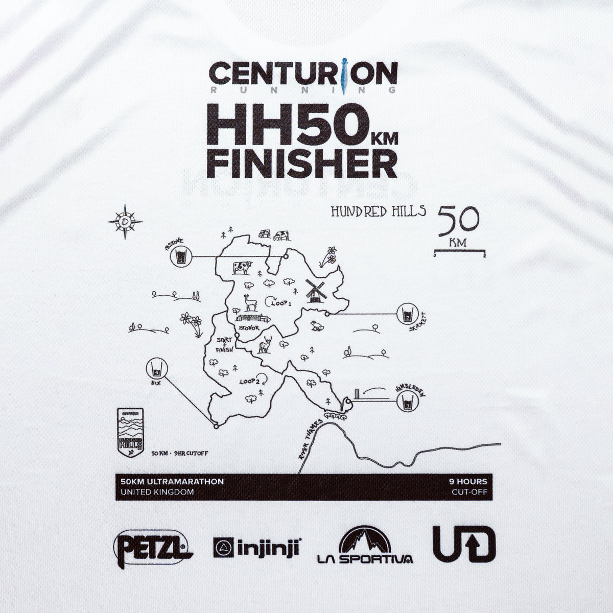 NEW Centurion Running Hundred Hills 50km Finisher Tee