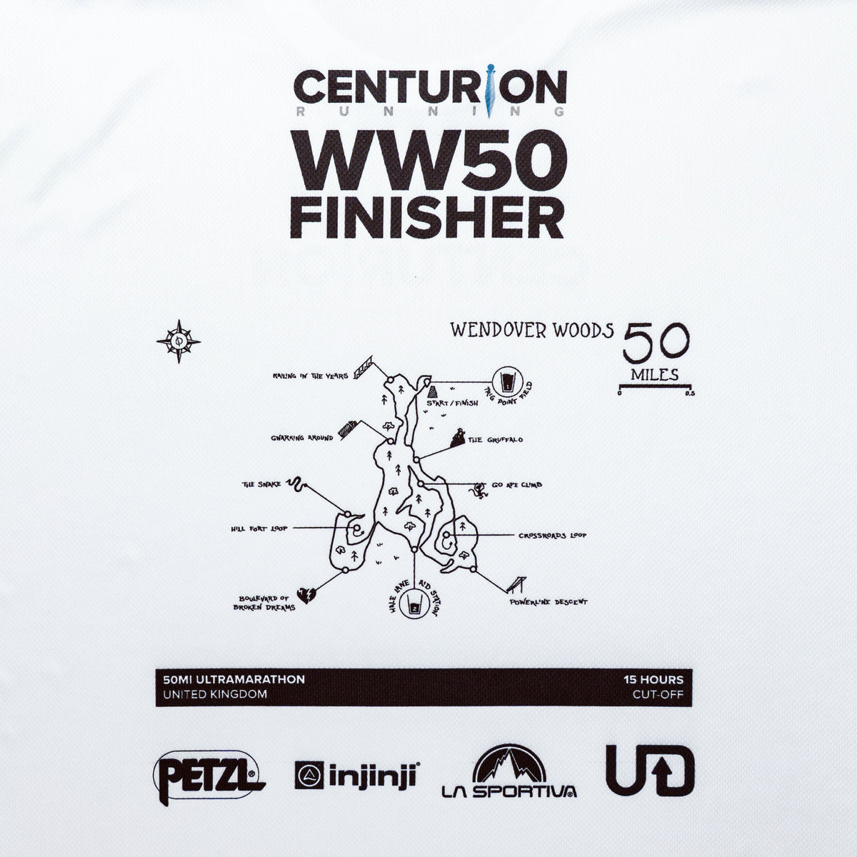 Centurion Running Wendover Woods 50 Finisher Tee NEW