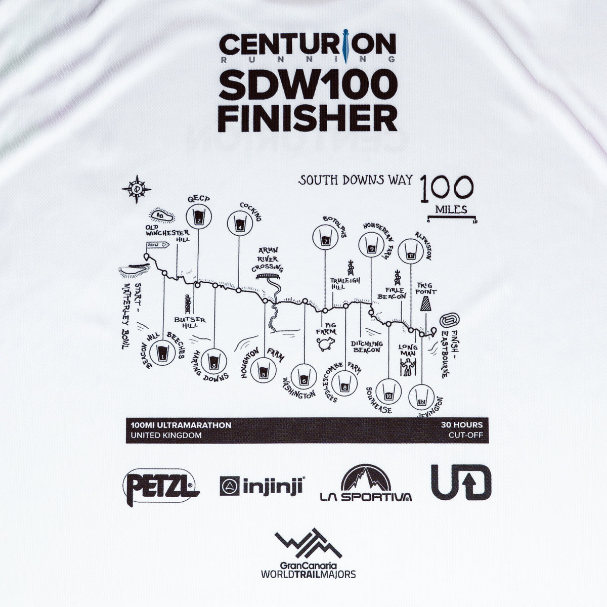 Centurion Running South Downs Way 100 Finisher Tee NEW
