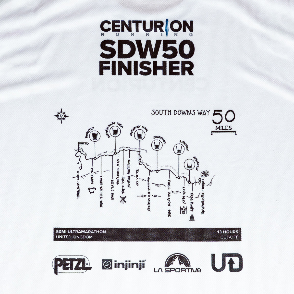 Centurion Running South Downs Way 50 Finisher Tee NEW