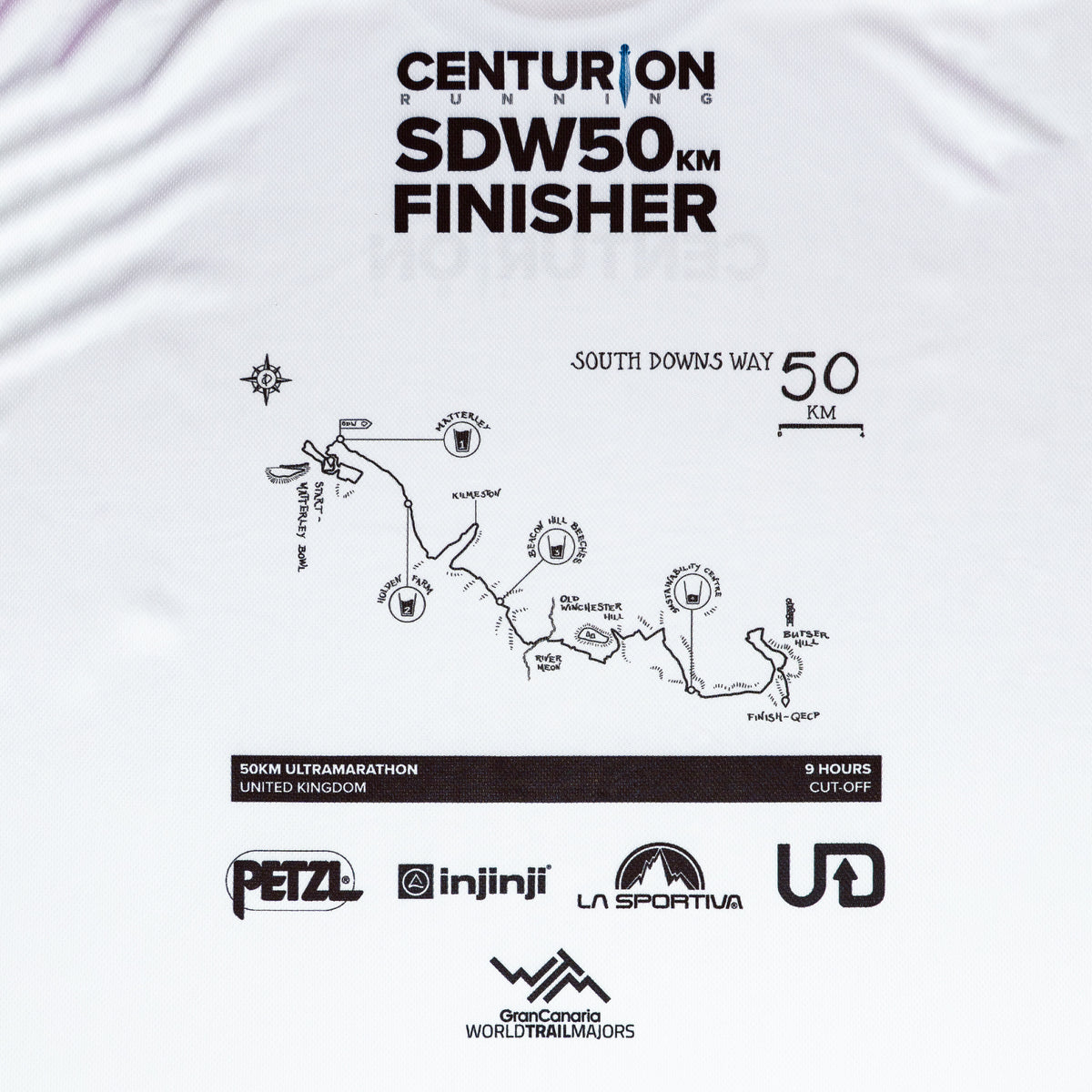 Centurion Running South Downs Way 50km Finisher Tee NEW