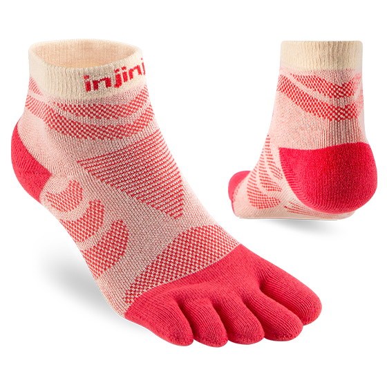 Injinji Ultra Run Mini Crew Womens Peach Centurion Running Ltd