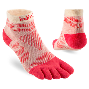 Injinji Ultra Run Mini Crew (Womens) - Peach