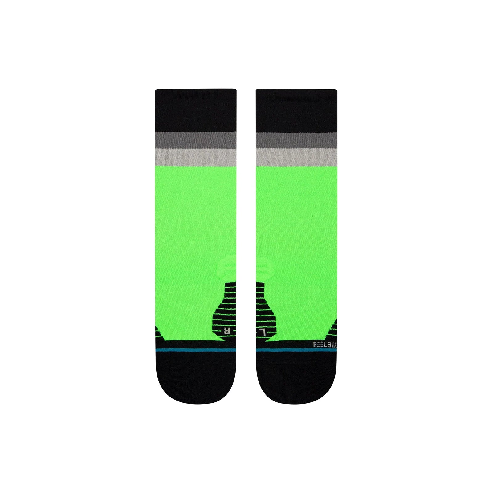 Stance Socks Maxed Crew Neon Green Centurion Running Ltd