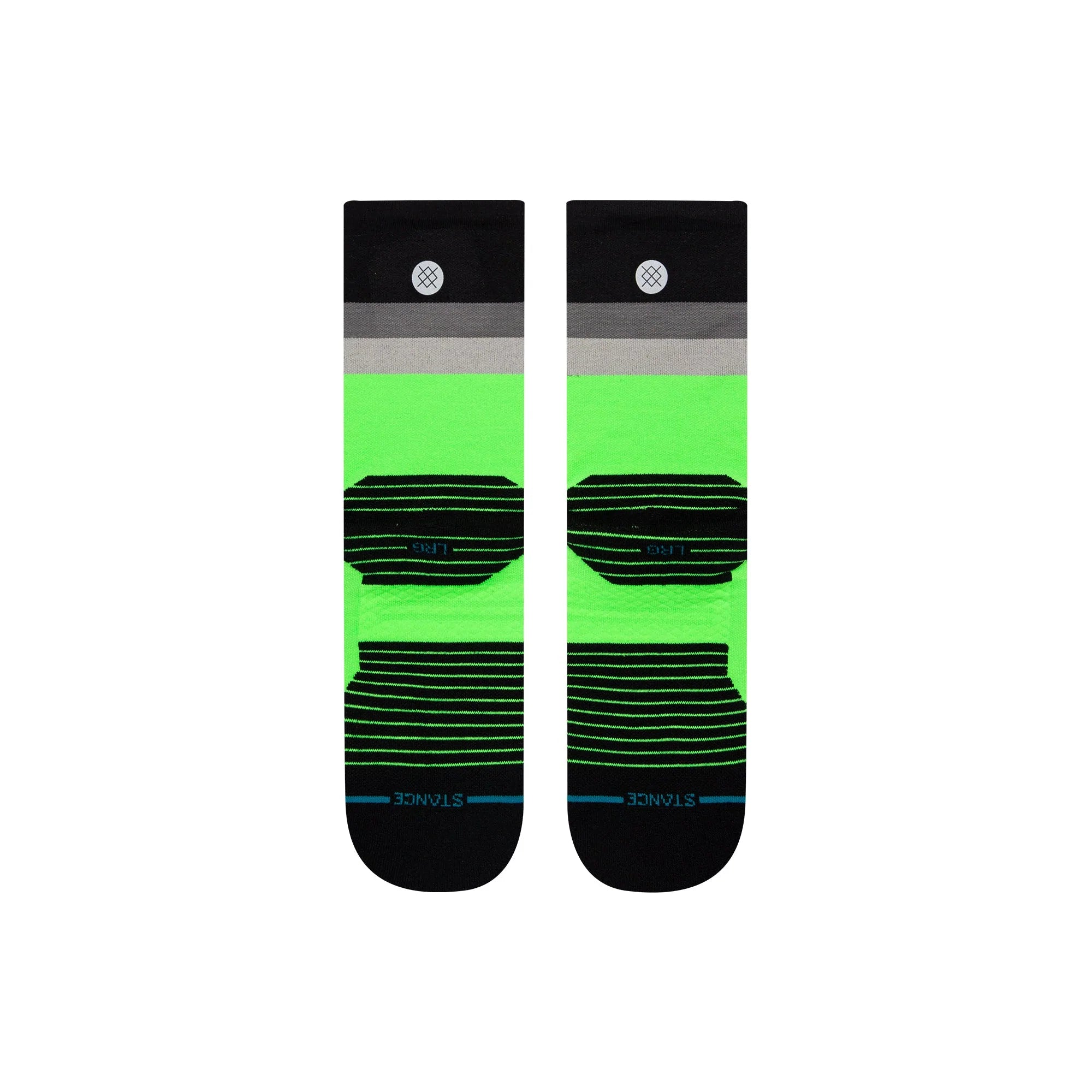 Stance Socks Maxed Crew Neon Green Centurion Running Ltd