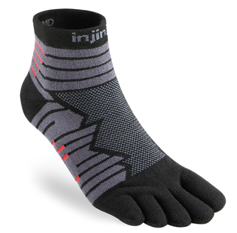 Injinji Ultra Run Mini Crew Mens - Onyx