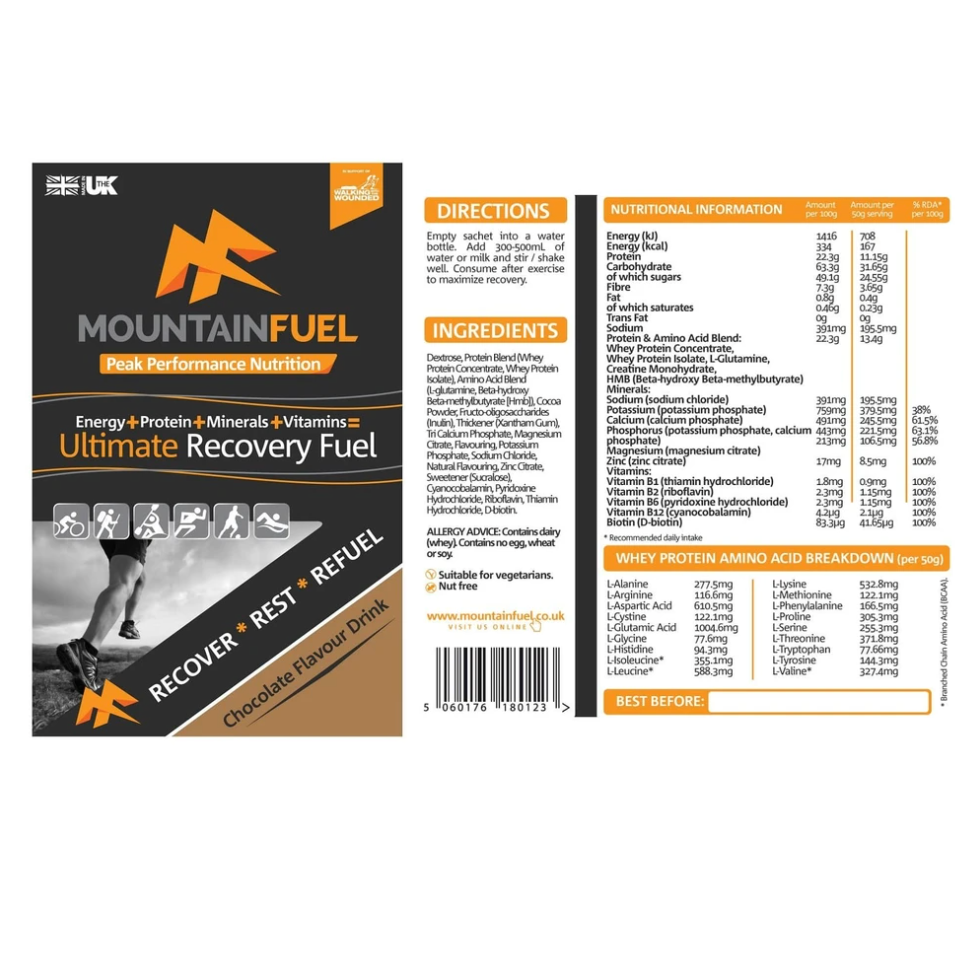 Mountain Fuel Ultimate Recovery - 50g sachets