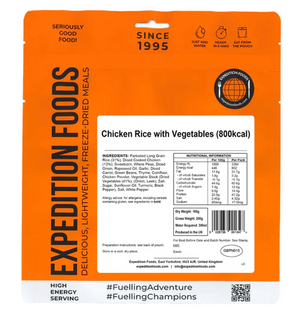 Expedition Foods Chicken Rice with Vegetables 800KCAL