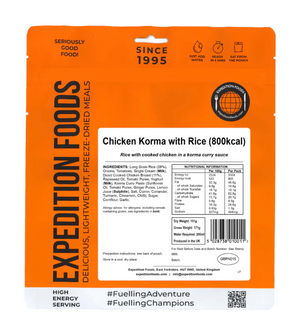 Expedition Foods Chicken Korma with Rice 800KCAL