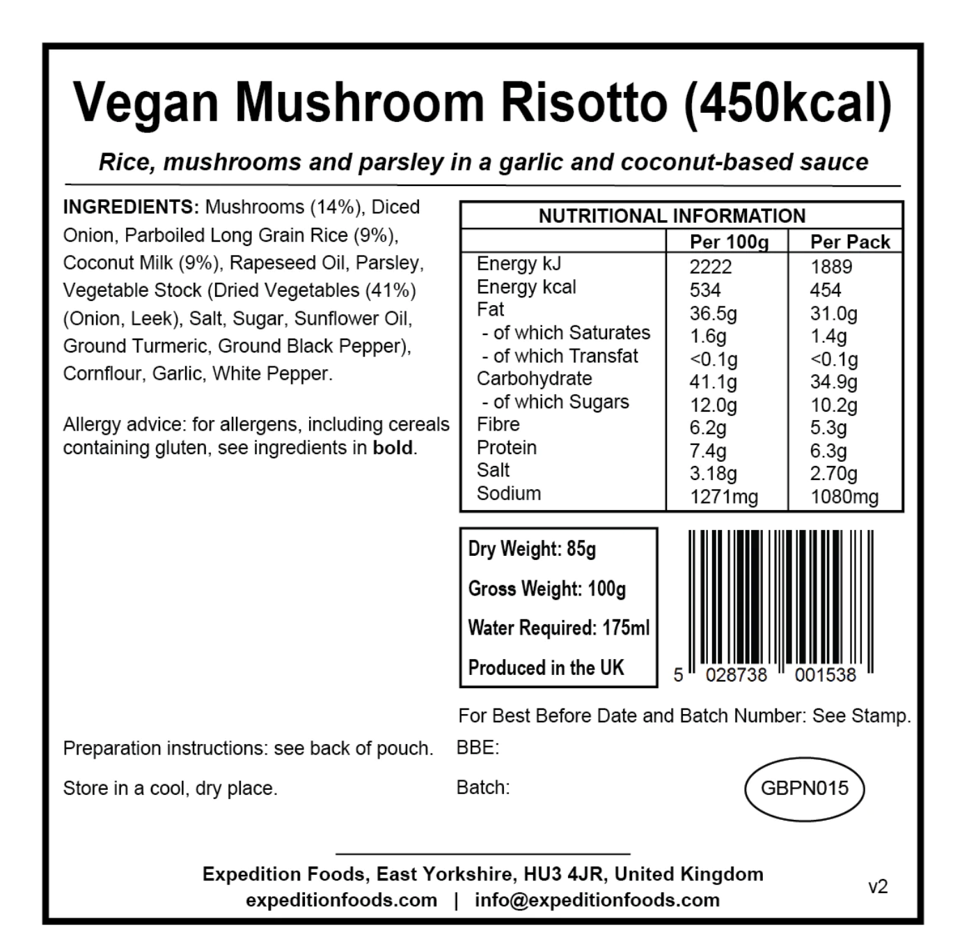 Expedition Foods Meal 450KCAL