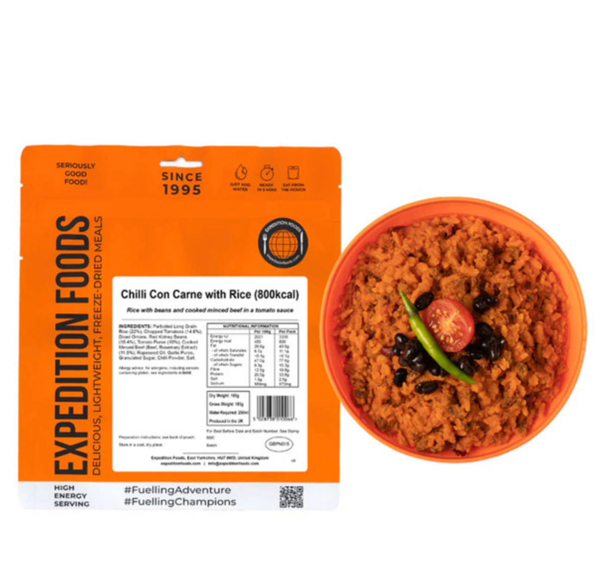 Expedition Foods Chilli Con Carne with Rice 800KCAL