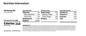 Clif Vegan Energy bars 68g