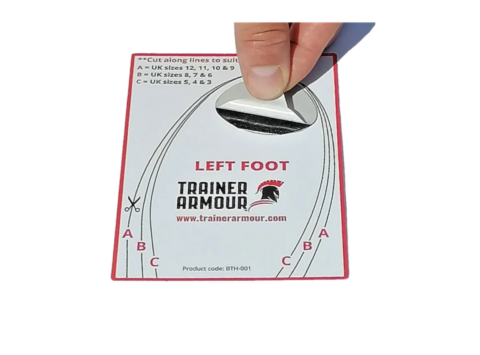 Trainer Armour - Big Toe Hole Preventer Black