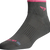 Drymax Trail Socks Quarter Crew Cut - Dark Grey + Neon Pink
