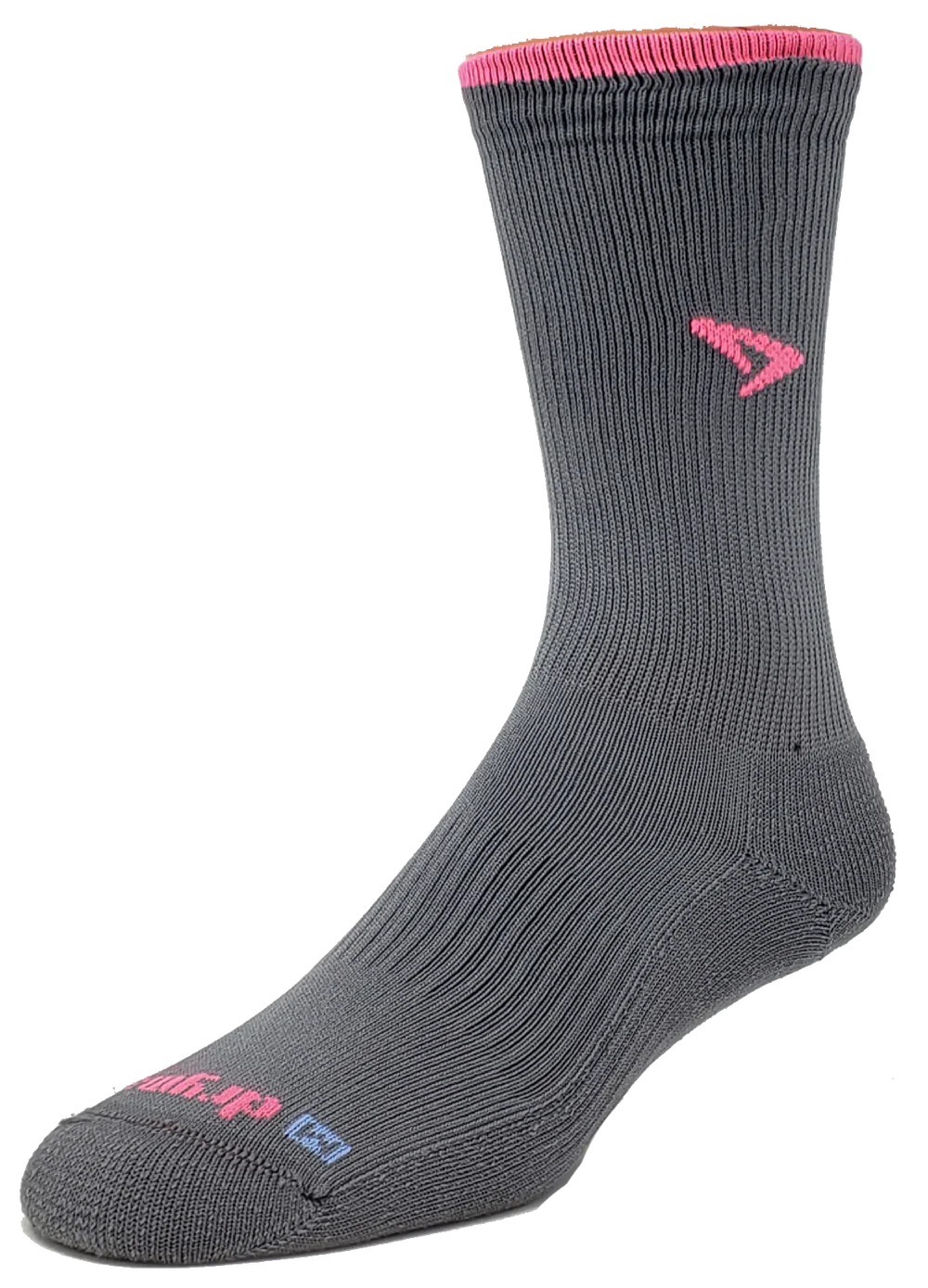 Drymax Trail Socks Crew Cut - Dark Grey + Neon Pink
