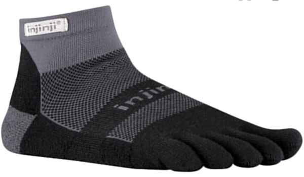Injinji Run Mid Weight - Mini Crew - Black
